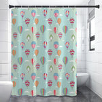 Hot Air Balloon Pattern Print Premium Shower Curtain
