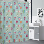 Hot Air Balloon Pattern Print Premium Shower Curtain