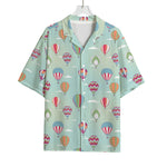 Hot Air Balloon Pattern Print Rayon Hawaiian Shirt