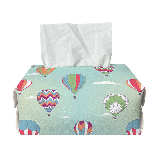 Hot Air Balloon Pattern Print Rectangle Tissue Box Cover