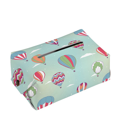 Hot Air Balloon Pattern Print Rectangle Tissue Box Cover