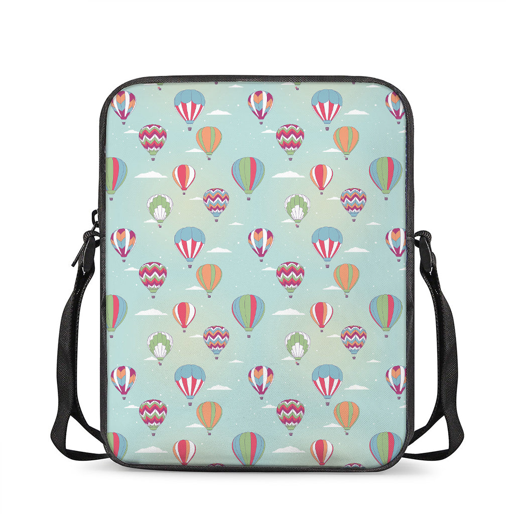 Hot Air Balloon Pattern Print Rectangular Crossbody Bag