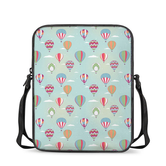 Hot Air Balloon Pattern Print Rectangular Crossbody Bag