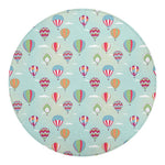 Hot Air Balloon Pattern Print Round Blanket