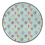 Hot Air Balloon Pattern Print Round Floor Mat