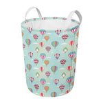 Hot Air Balloon Pattern Print Round Laundry Basket