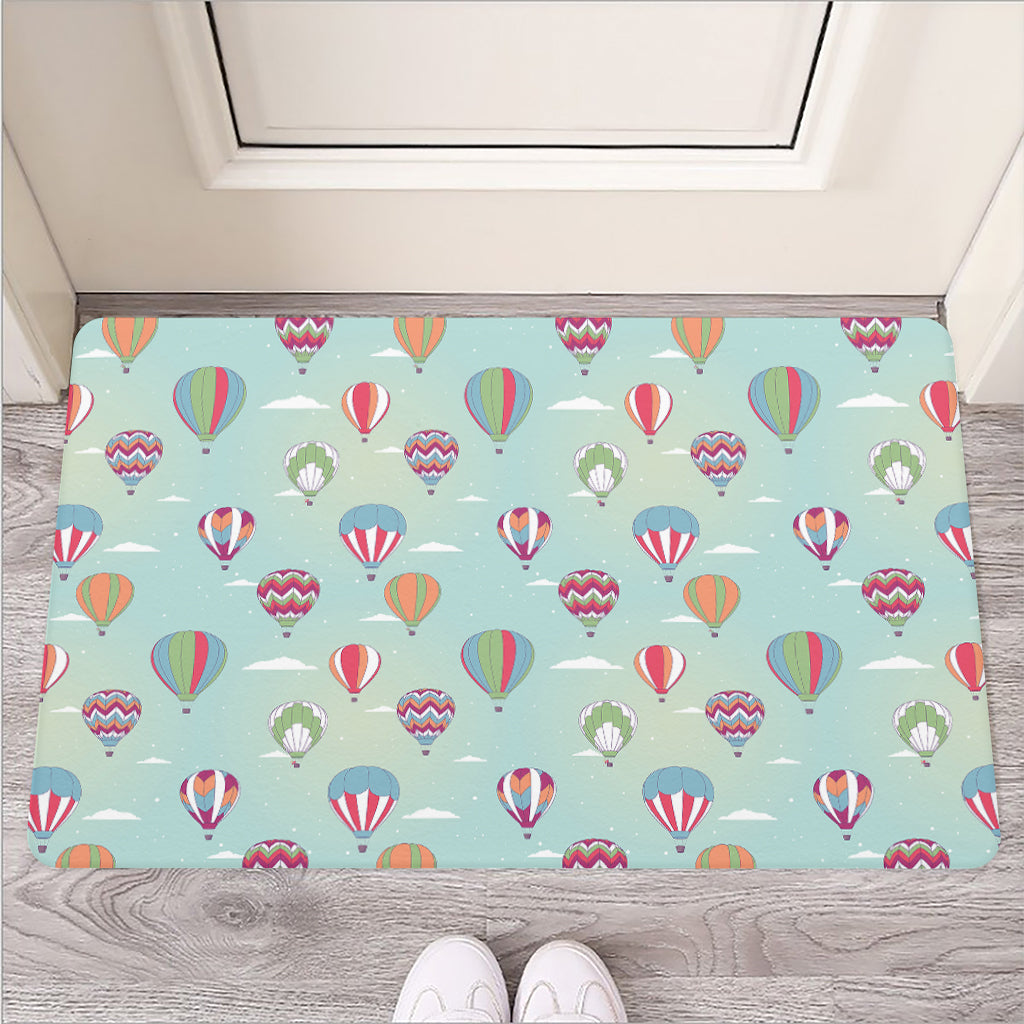 Hot Air Balloon Pattern Print Rubber Doormat