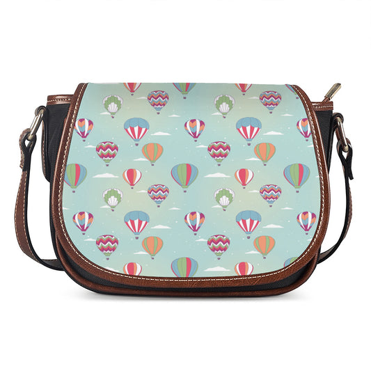 Hot Air Balloon Pattern Print Saddle Bag