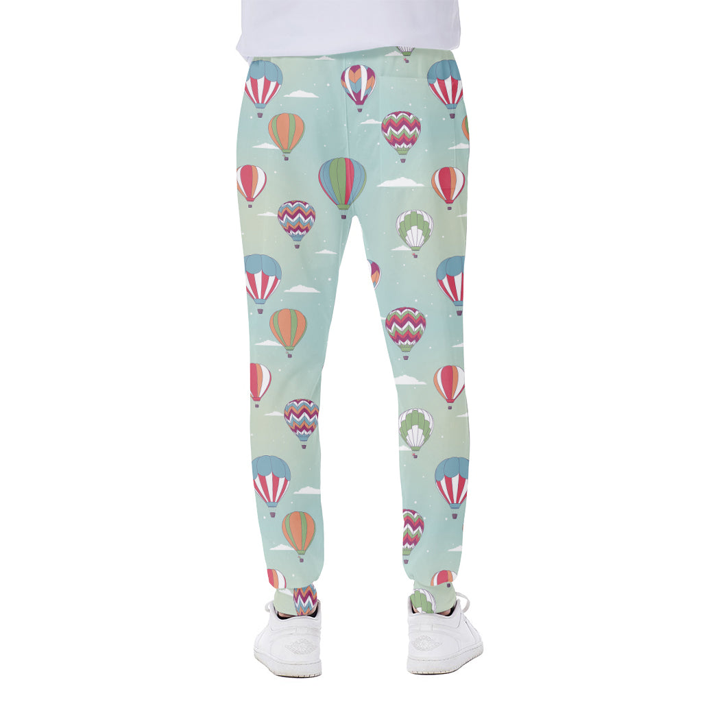 Hot Air Balloon Pattern Print Scuba Joggers