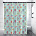 Hot Air Balloon Pattern Print Shower Curtain