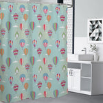 Hot Air Balloon Pattern Print Shower Curtain