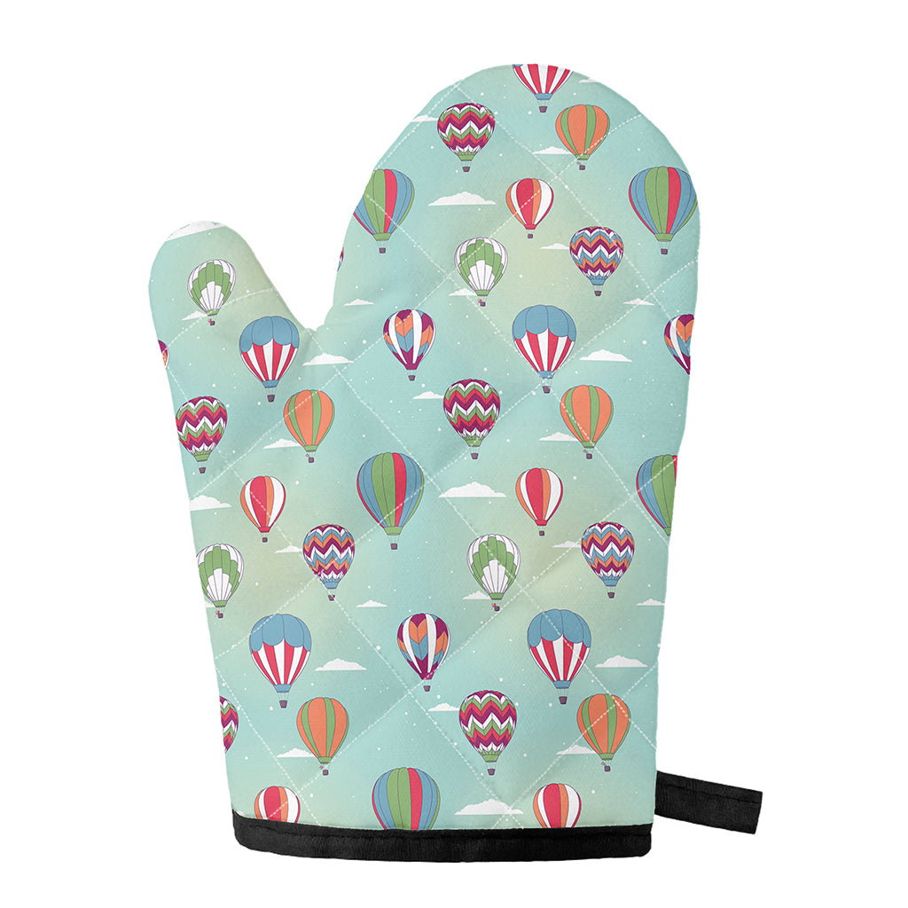Hot Air Balloon Pattern Print Single Oven Mitt
