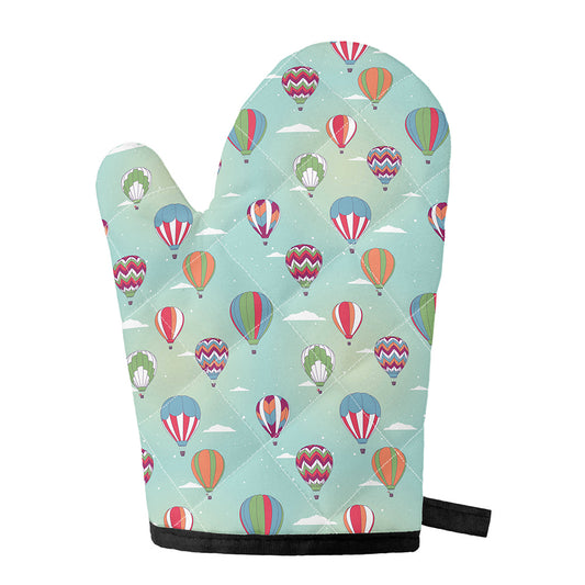 Hot Air Balloon Pattern Print Single Oven Mitt