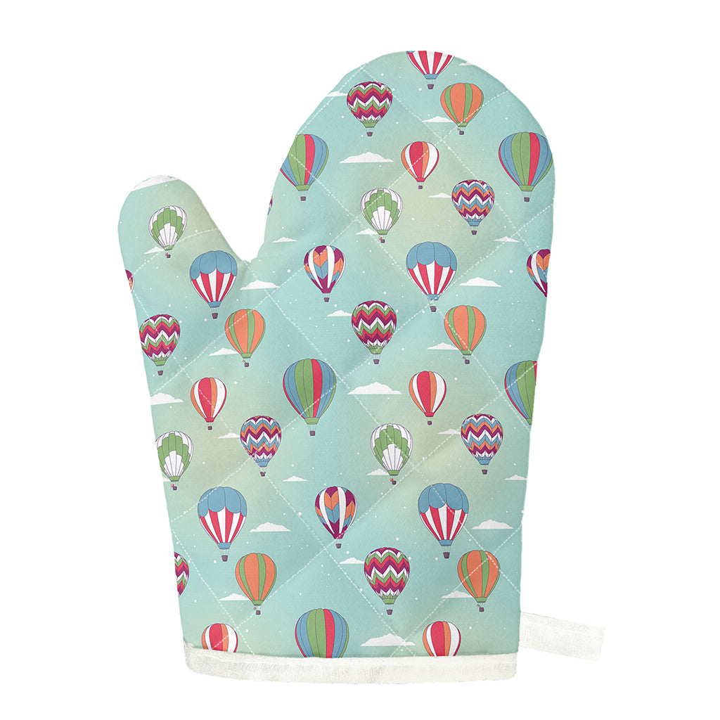 Hot Air Balloon Pattern Print Single Oven Mitt