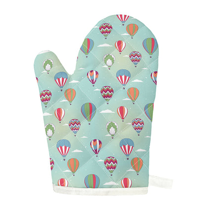 Hot Air Balloon Pattern Print Single Oven Mitt