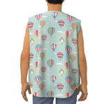 Hot Air Balloon Pattern Print Sleeveless Baseball Jersey