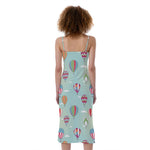 Hot Air Balloon Pattern Print Slim Fit Midi Cami Dress