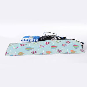 Hot Air Balloon Pattern Print Sports Towel