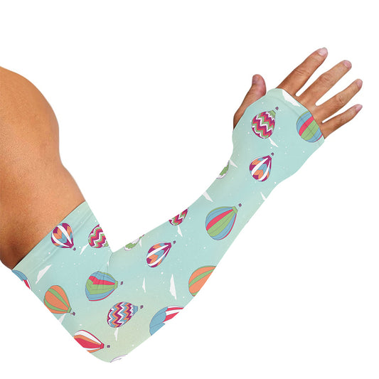 Hot Air Balloon Pattern Print Sun Protection Arm Sleeves