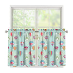 Hot Air Balloon Pattern Print Tier Curtains