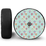 Hot Air Balloon Pattern Print Tire Cover With Camera Hole