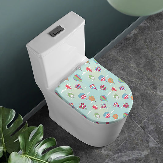 Hot Air Balloon Pattern Print Toilet Lid Cover