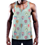 Hot Air Balloon Pattern Print Training Tank Top