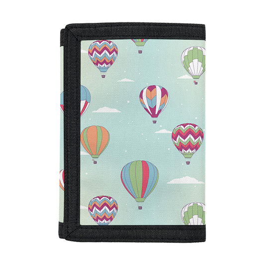 Hot Air Balloon Pattern Print Trifold Wallet