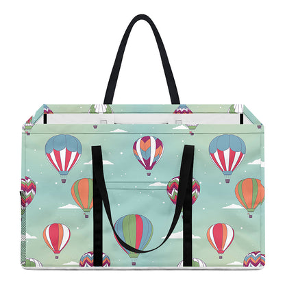 Hot Air Balloon Pattern Print Utility Tote Bag