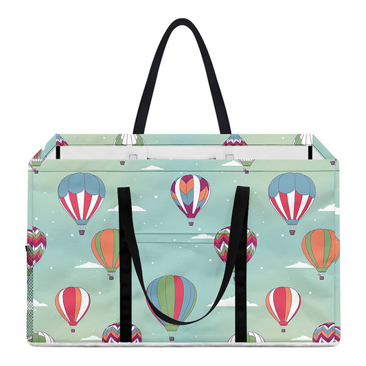 Hot Air Balloon Pattern Print Utility Tote Bag