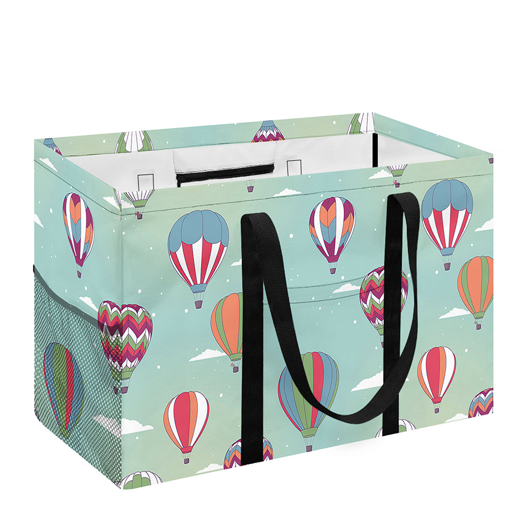 Hot Air Balloon Pattern Print Utility Tote Bag