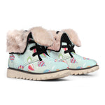 Hot Air Balloon Pattern Print Winter Boots