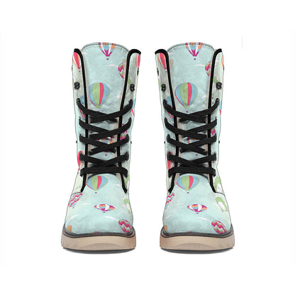 Hot Air Balloon Pattern Print Winter Boots