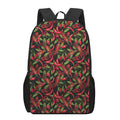 Hot Chili Peppers Pattern Print 17 Inch Backpack
