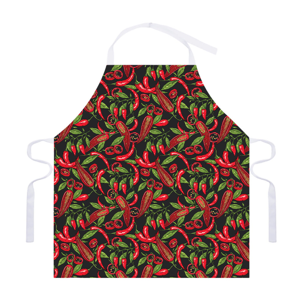 Hot Chili Peppers Pattern Print Adjustable Apron