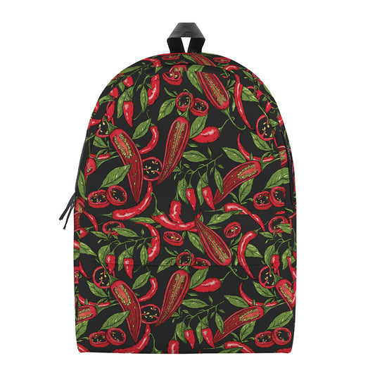 Hot Chili Peppers Pattern Print Backpack