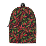 Hot Chili Peppers Pattern Print Backpack