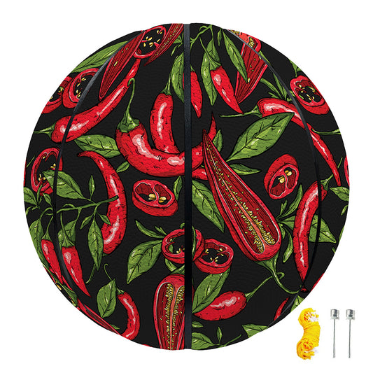 Hot Chili Peppers Pattern Print Basketball