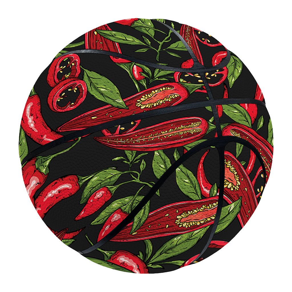 Hot Chili Peppers Pattern Print Basketball
