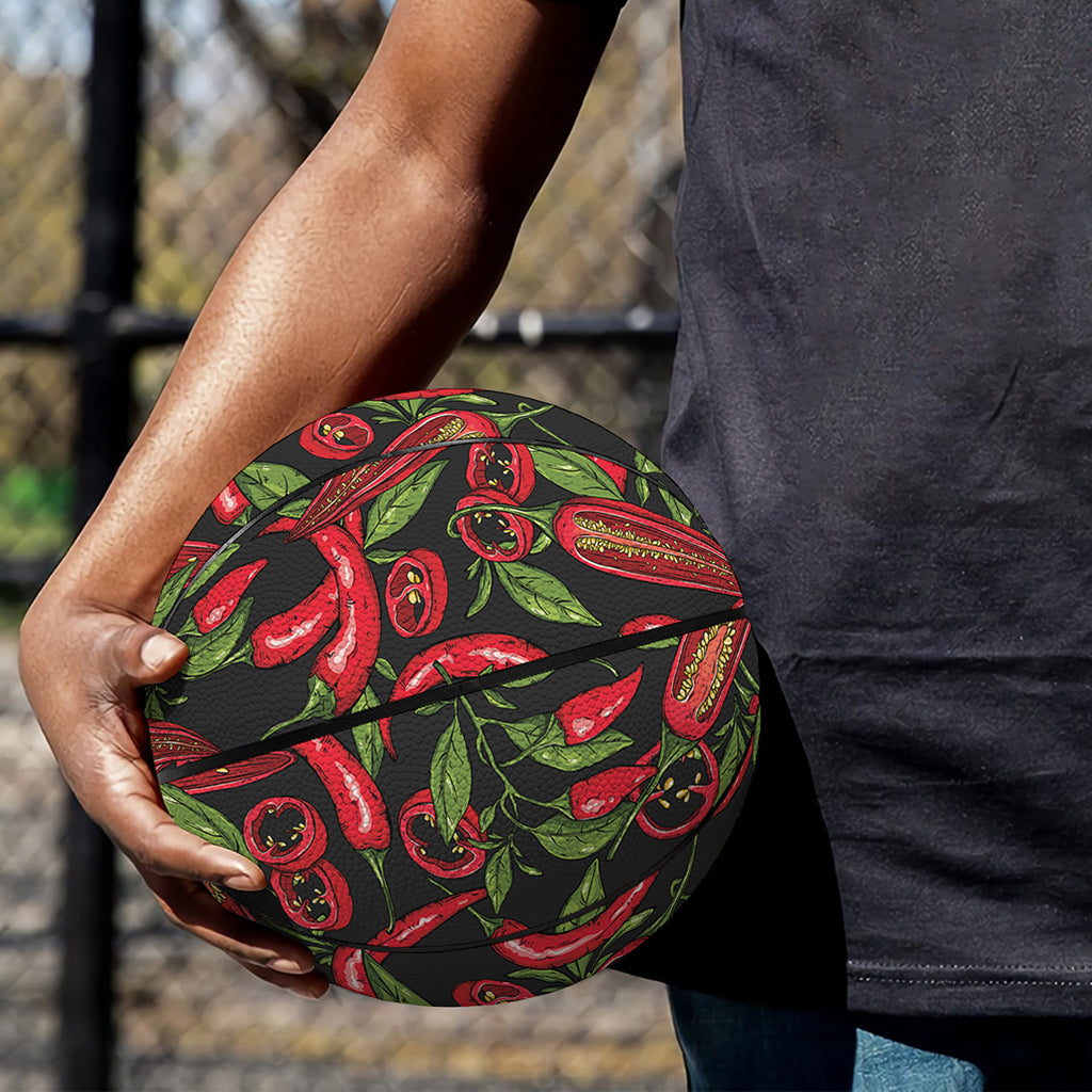 Hot Chili Peppers Pattern Print Basketball