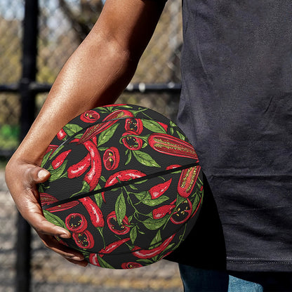 Hot Chili Peppers Pattern Print Basketball