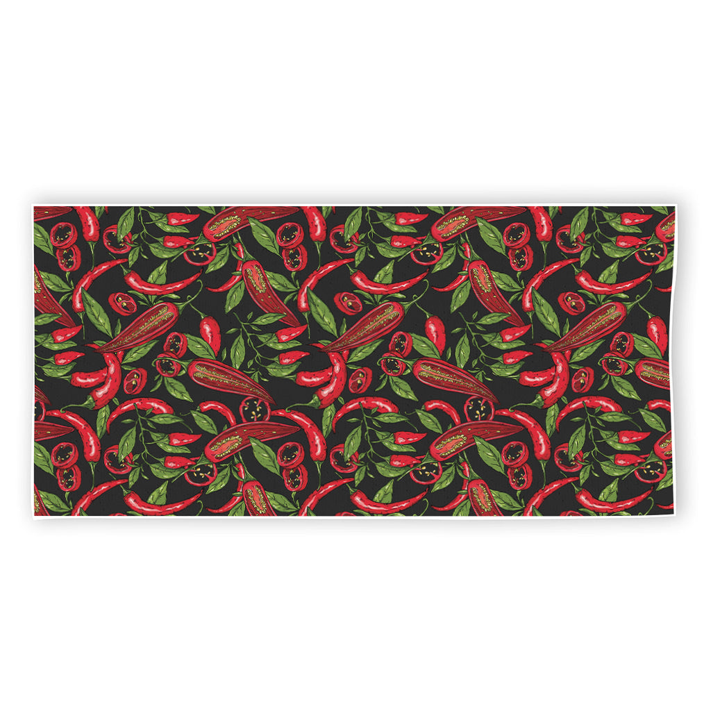 Hot Chili Peppers Pattern Print Beach Towel