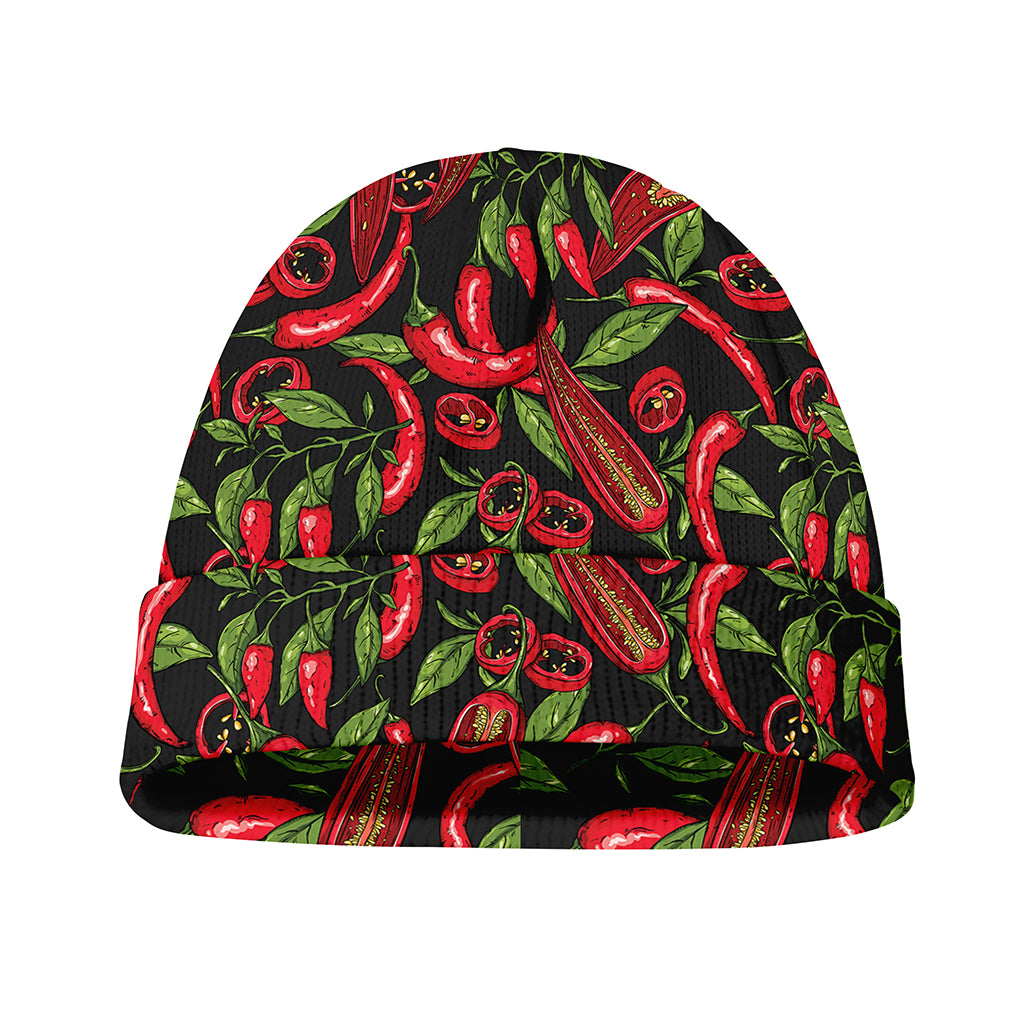 Hot Chili Peppers Pattern Print Beanie