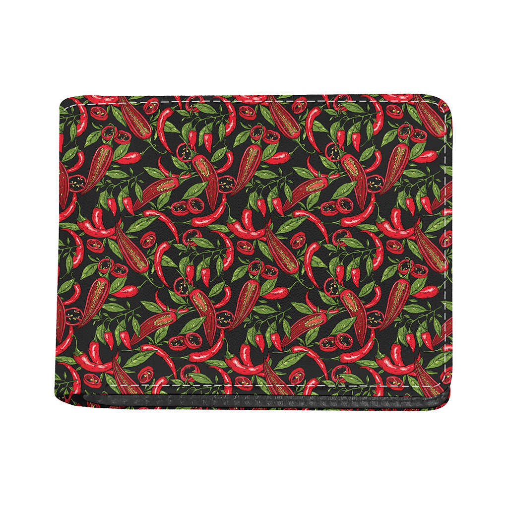 Hot Chili Peppers Pattern Print Bifold Wallet
