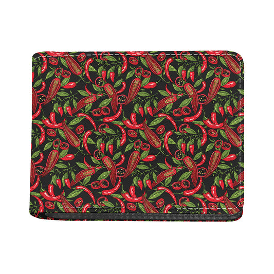 Hot Chili Peppers Pattern Print Bifold Wallet