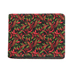 Hot Chili Peppers Pattern Print Bifold Wallet