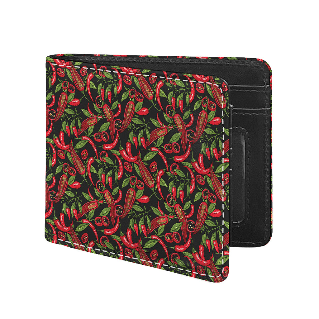 Hot Chili Peppers Pattern Print Bifold Wallet