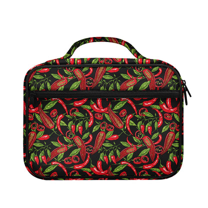 Hot Chili Peppers Pattern Print Briefcase Bible Bag