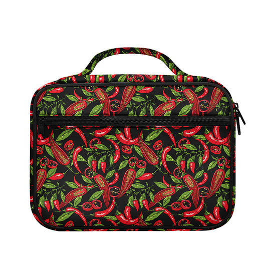Hot Chili Peppers Pattern Print Briefcase Bible Bag