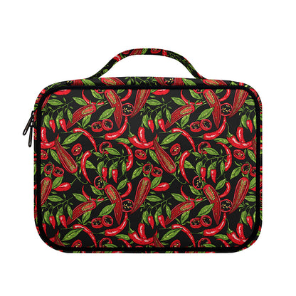 Hot Chili Peppers Pattern Print Briefcase Bible Bag